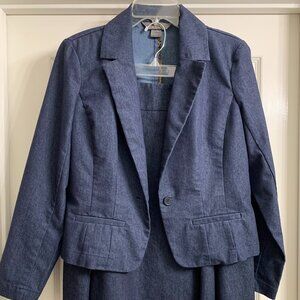 La Vita Women's Denim Jacket/Skirt Set, Size 8